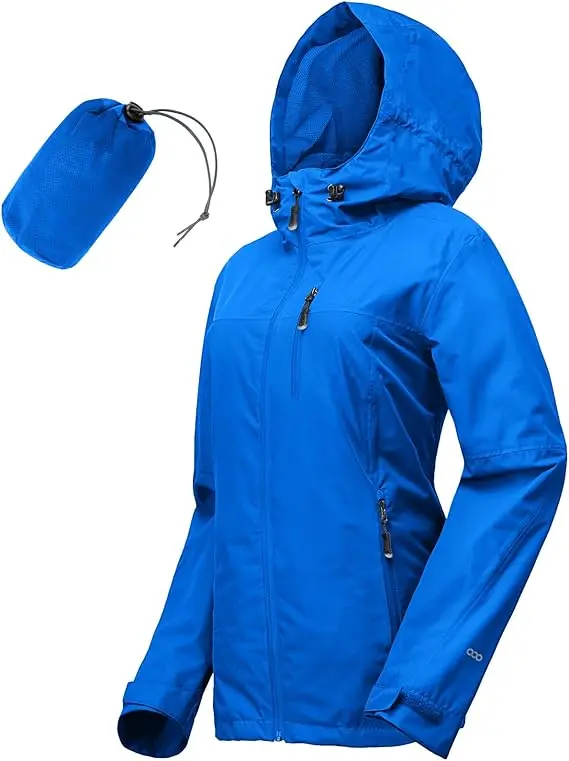 Packable Rain Jacket Women Lightweight Waterproof Raincoat with Hood Cycling Bike Jacket Windbreaker | The Most Famous Waterfall in the World Gullfoss waterfall -  The Explore Horizon